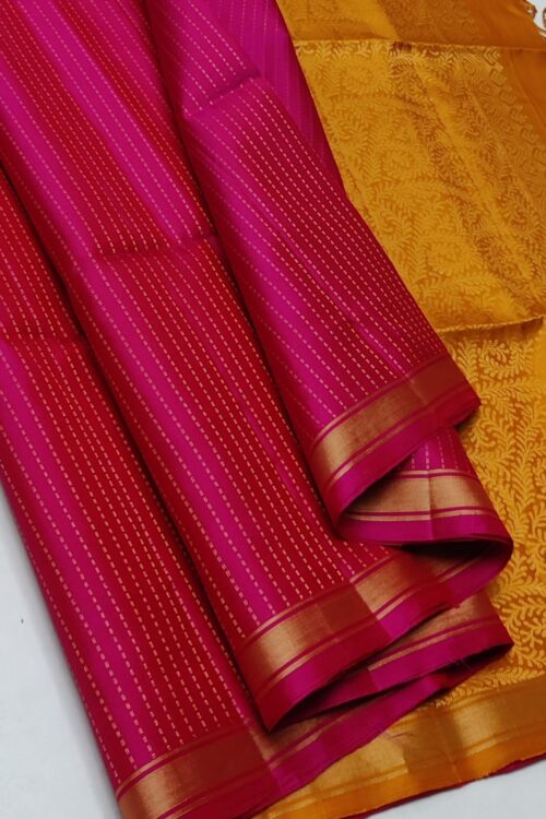 Pure handloom Double warp soft silk saree