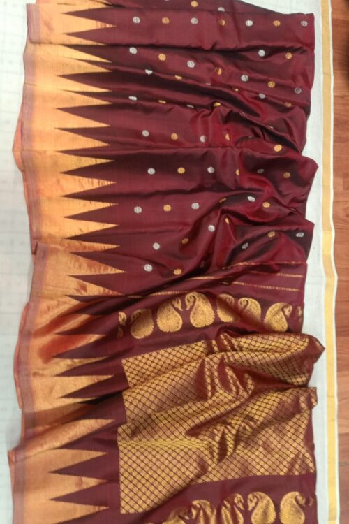 Handloom Gadhwal Pure Raw Silk