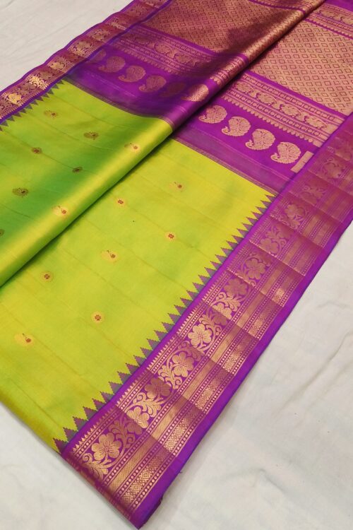 Gadhwal Pure silk – Kuttu borders