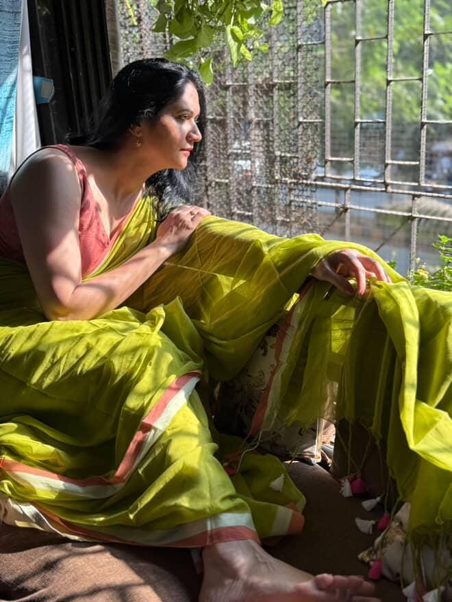 Samidha guru flaunting in our mulcotton cotton saree