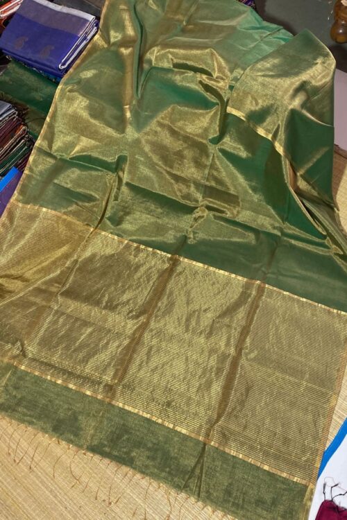 Pure silk handloom full tissue maheshwari silk saree